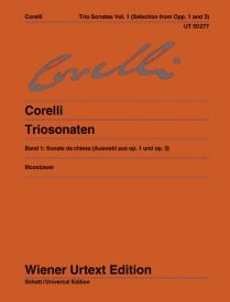 Corelli: Trio Sonatas Opus 1 & 3 Volume 1 published by Wiener Urtext